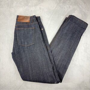 Naked and Famous Men's Size 31x32 Weird Guy Stretch Selvedge Raw Denim Jeans